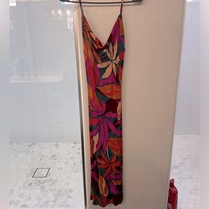 Tropical vibes floral vacation dress